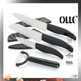 3 Pcs Ceramic Knife Set with Sheath and Peeler